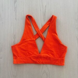 FP Movement by Free People Vibrant Orange Cross-Back Bralette